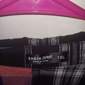 SHEIN Curve Plaid Shirt 1XL